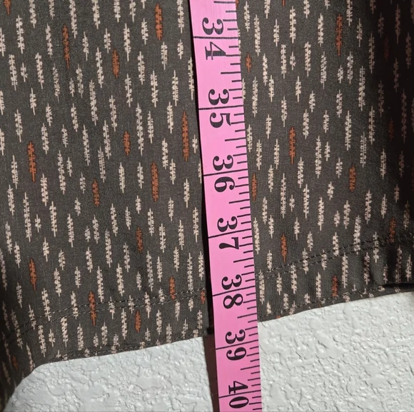 REI Co-op Green Print Casual Dress | V-Neck, Drawstring Waist | Size M - Picture 8 of 9